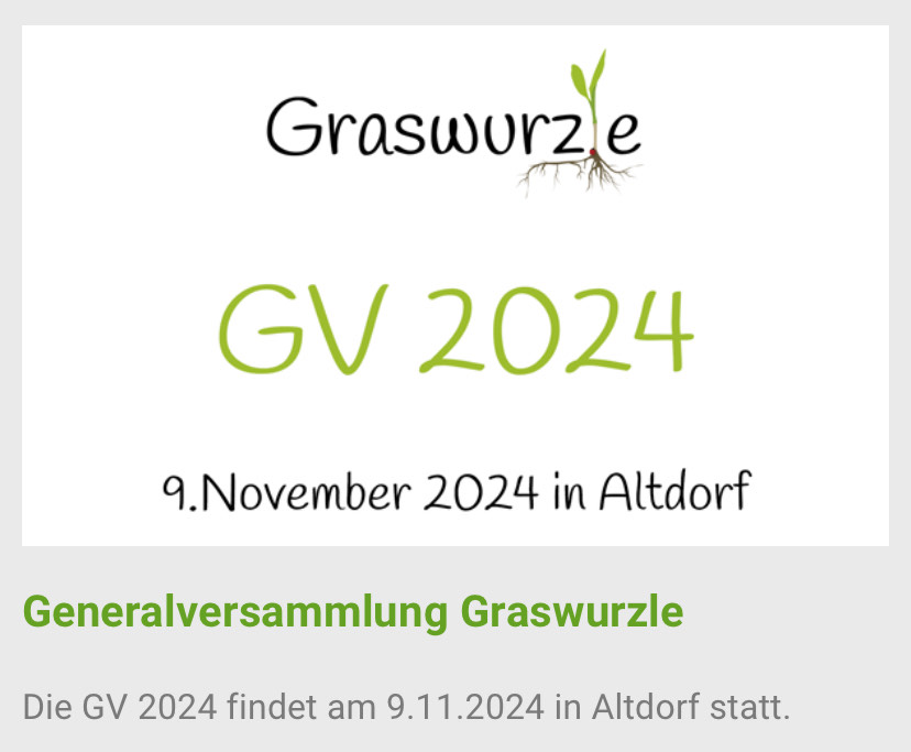 Generalversammlung Graswurzle